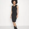 DRAPPED NECKLINE SMART BODYCON SLEEVELESS MINI DRESS - Trikoomekko -Vaatteiden Promootio 172e59578b62453284a60ba5da8b6274